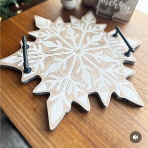 Castle Bound Supply Co. Disney Snowflake  Wooden Tray with Handles